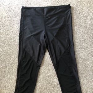 Fabletics Legging with Mesh & Shiny Panel Detail